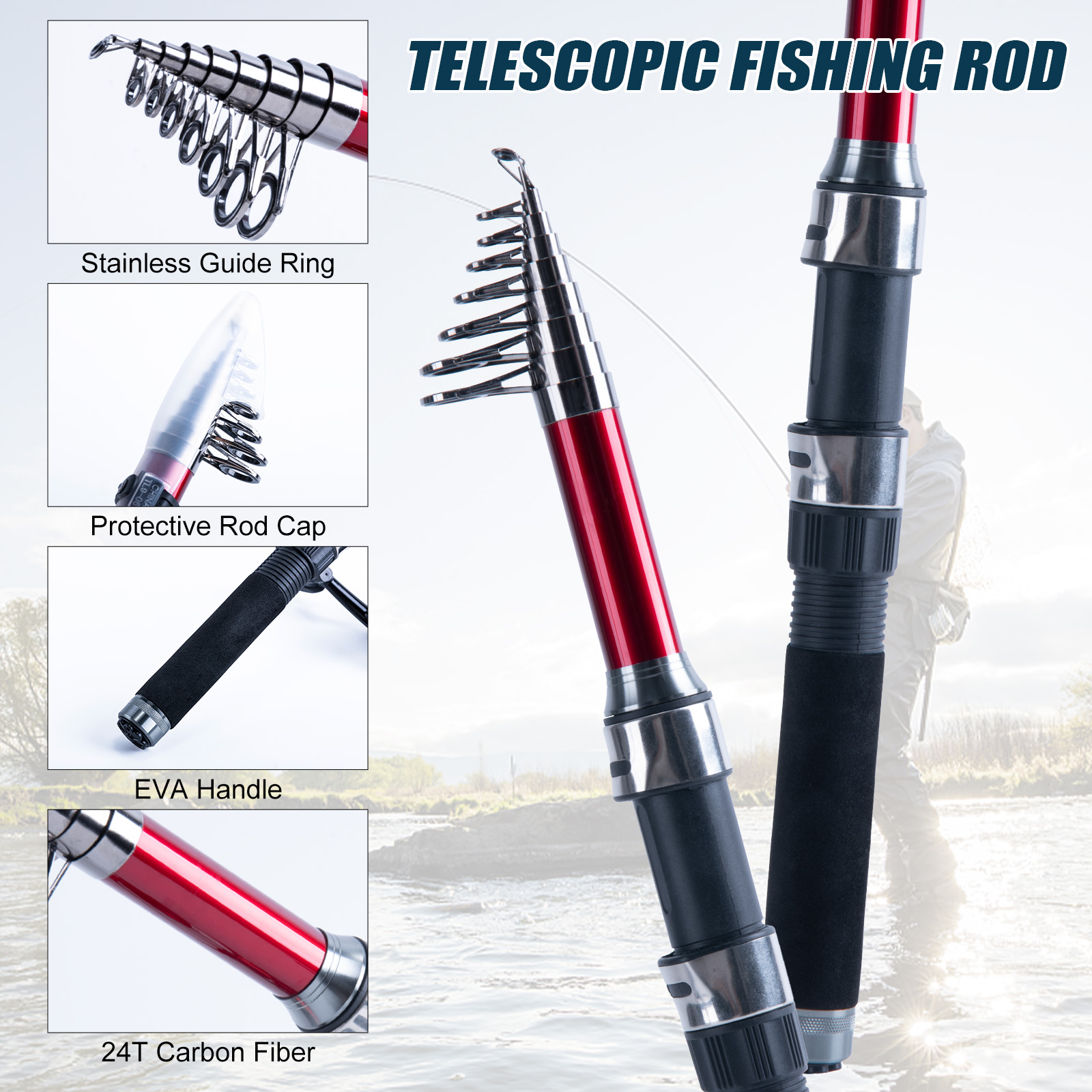 Goture Telescopische hengel- e - Fishing Line Spool recensie en prijs