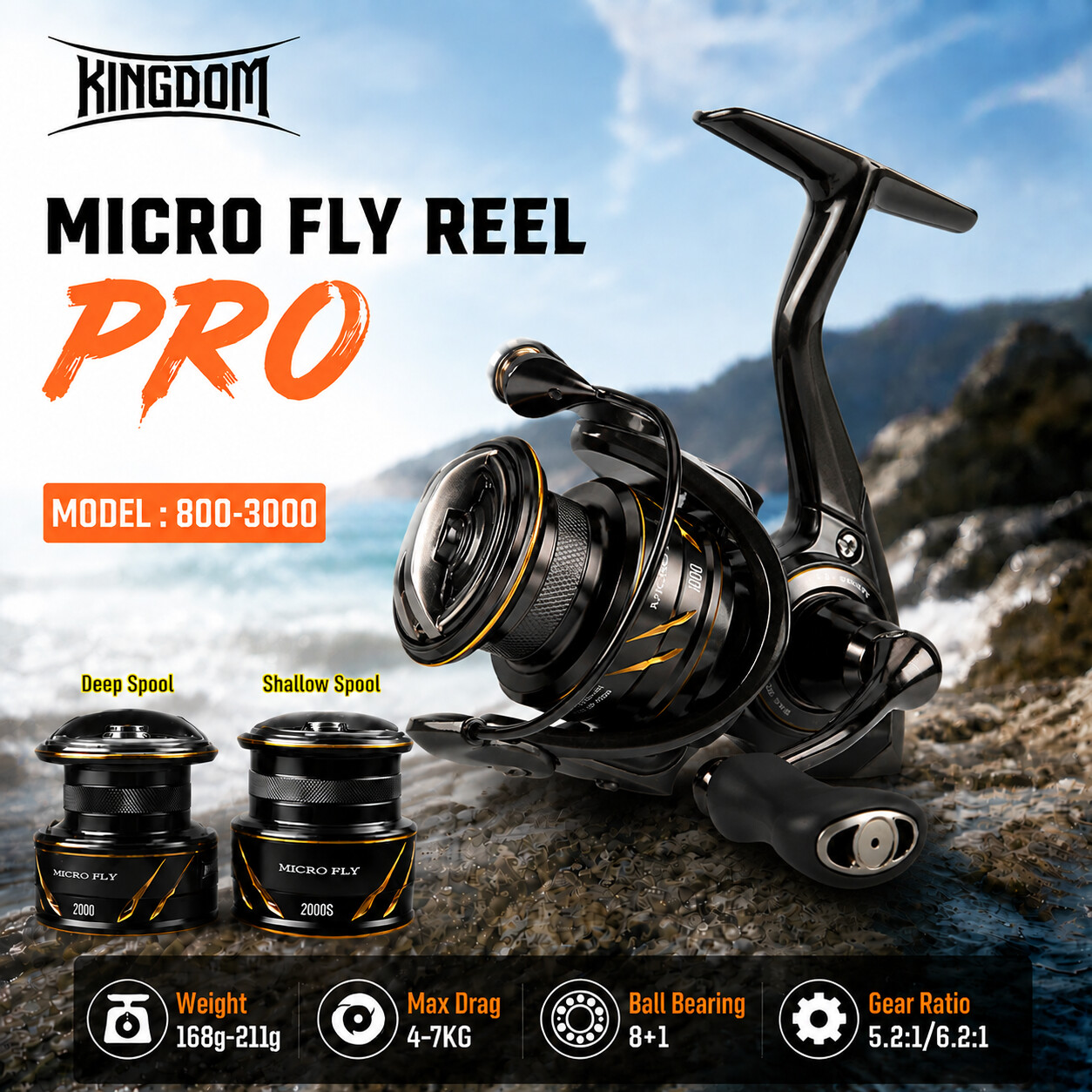 Kingdom Micro Fly Pro Vismolen - Kastking Reel Zephyr recensie en prijs